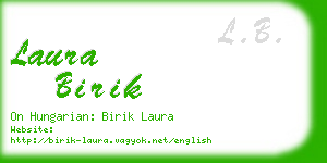 laura birik business card